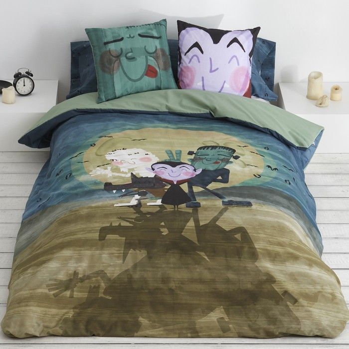 Dúo funda nórdica + almohada draky escena de cama cojines