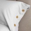 Dúo funda nórdica + almohada con botones suiza blanco almohada botones