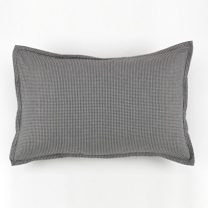 Funda de cojín tejida algodón Alda: 50x70cm. Con cremallera invisible