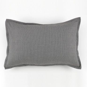 Funda de cojín tejida algodón Alda: 50x70cm. Con cremallera invisible