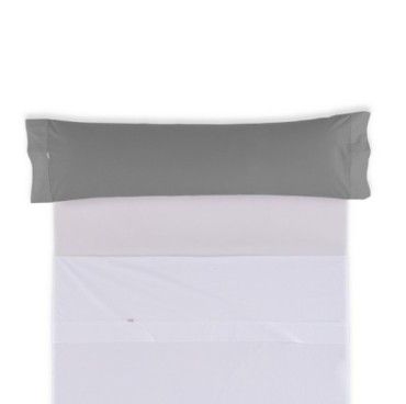 Funda de almohada algodón poliéster titanio vista de cama