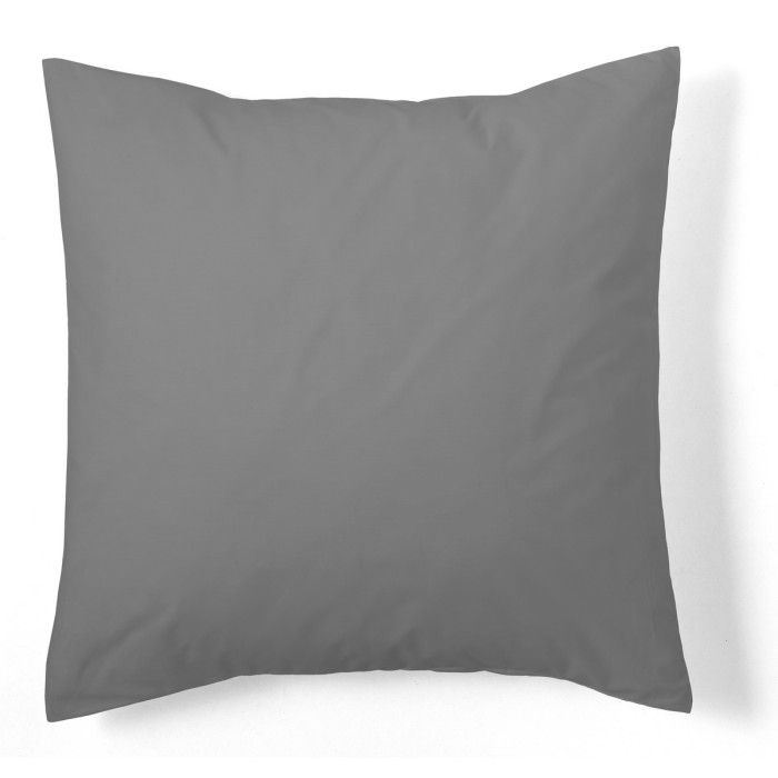 Funda de cojín algodón poliéster titanio