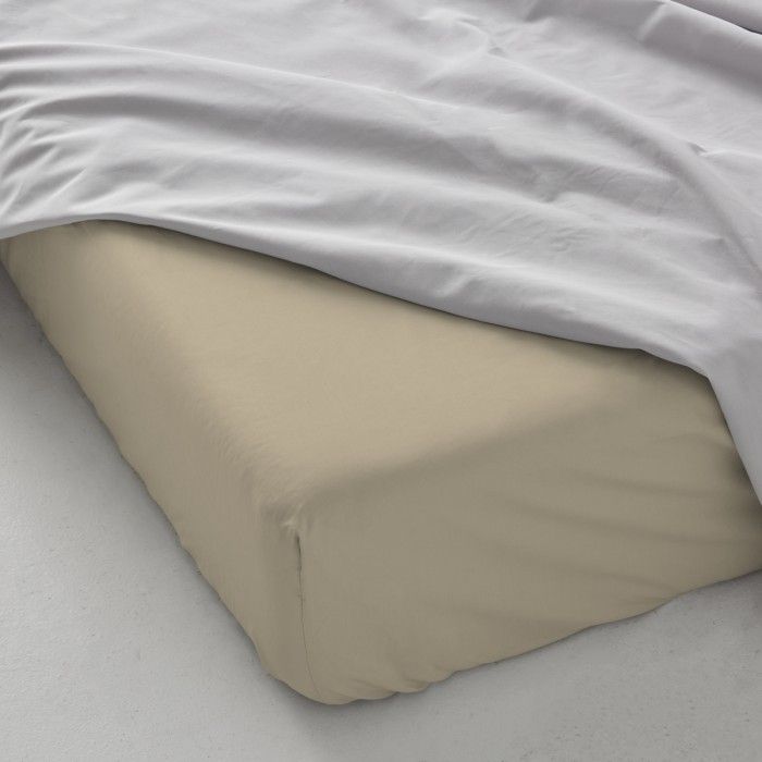 Bajera ajustable algodón poliéster camel detalle de la esquina