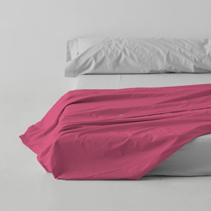 Sábana encimera algodón poliéster chicle escena de cama