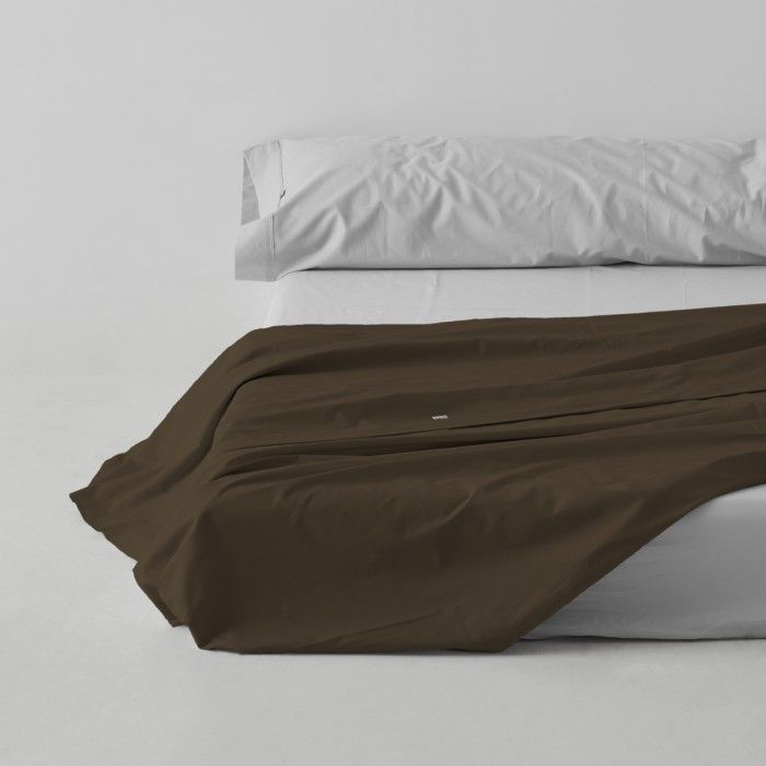 Sábana encimera algodón poliéster musgo escena de cama