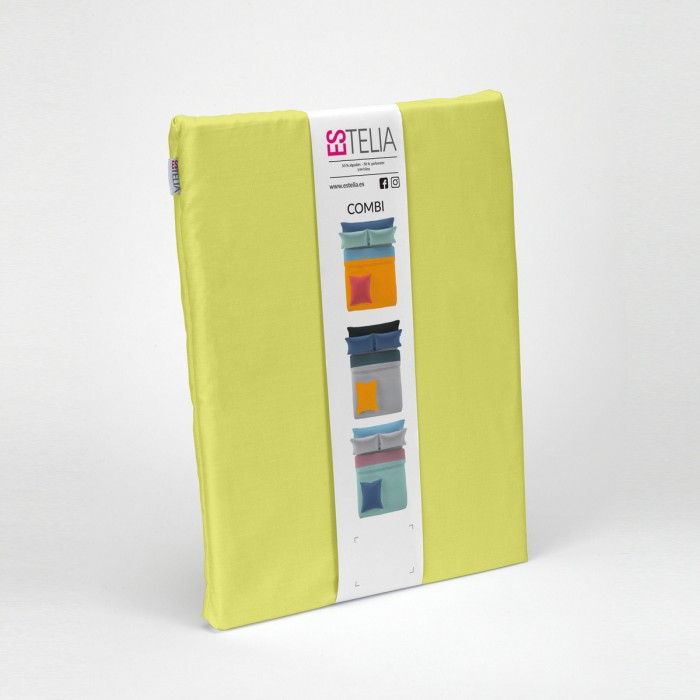 Sábana encimera algodón poliéster pistacho presentación en bolsa de tela