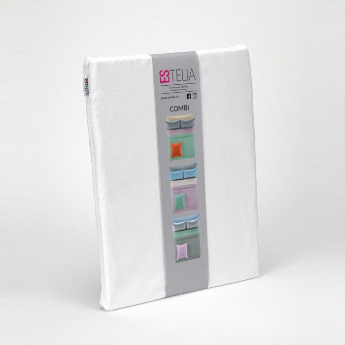 Sábana encimera algodón blanco presentación en bolsa de tela