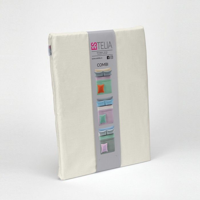 Sábana encimera algodón crema presentación en bolsa de tela