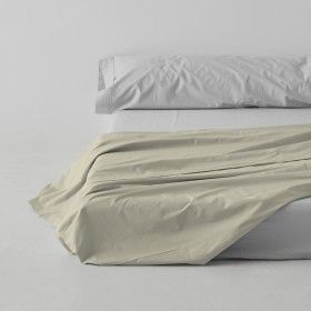 Sábana encimera algodón piedra escena de cama