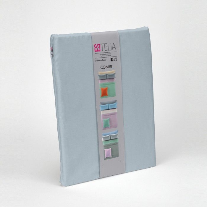 Sábana encimera algodón plata presentación en bolsa de tela