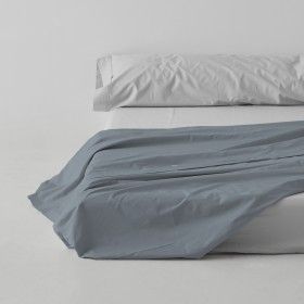 Sábana encimera algodón 200 hilos acero escena de cama