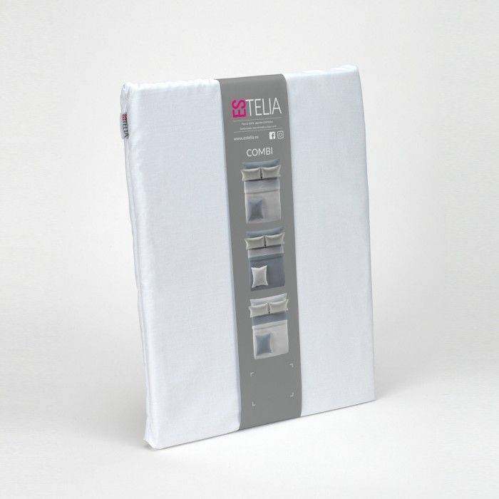 Sábana encimera algodón 200 hilos blanco presentación en bolsa de tela