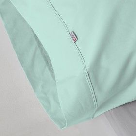 Funda de almohada algodón poliéster aqua
