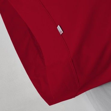 Funda de almohada algodón poliéster burdeos