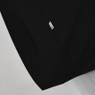 Funda de almohada algodón poliéster negro