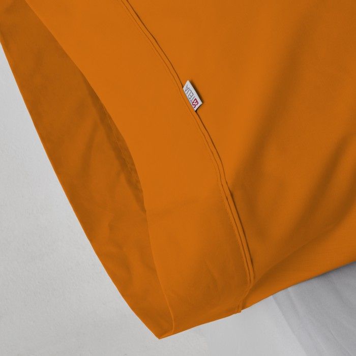 Funda de almohada algodón poliéster ocre