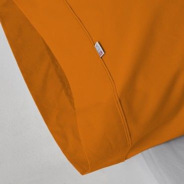 Funda de almohada algodón poliéster ocre