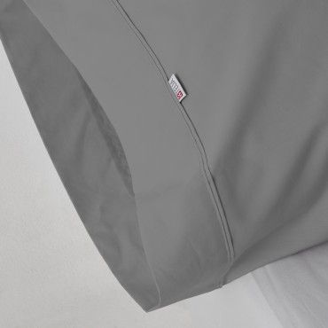 Funda de almohada algodón poliéster titanio