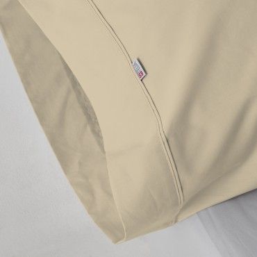 Funda de almohada algodón camel
