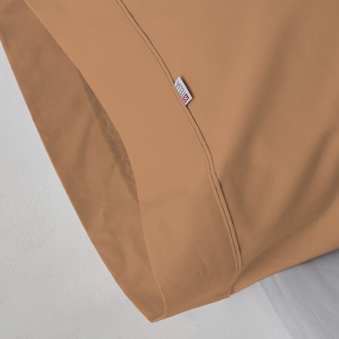 Funda de almohada algodón marrón