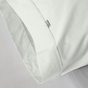 Funda de almohada percal hueso detalle