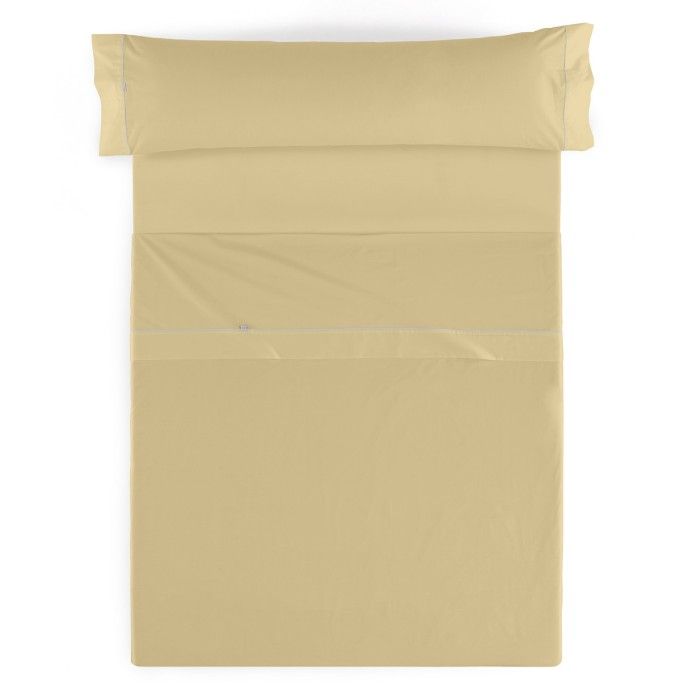 Juego de sábanas Estelia Colors color arena vista cenital