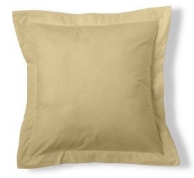 Funda cojín Estelia Colors arena cuadrada con pestaña