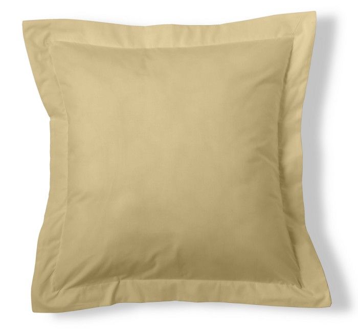 Funda cojín Estelia Colors arena cuadrada con pestaña