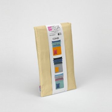 Funda cojín Estelia Colors arena presentación en bolsa de tela