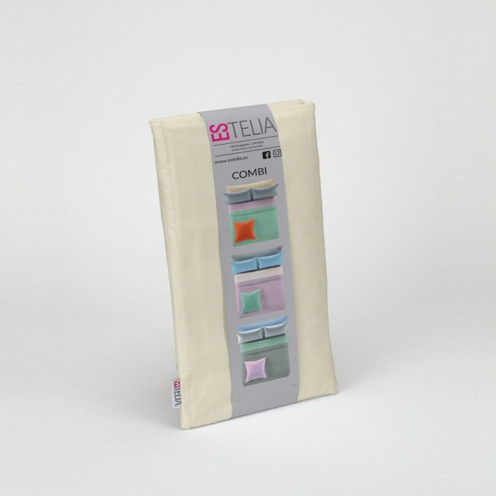 Funda de cojín algodón piedra presentación en bolsa de tela