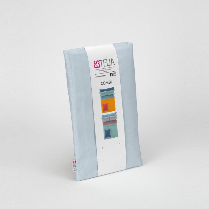 Funda de cojín 50-50 azul celeste presentación