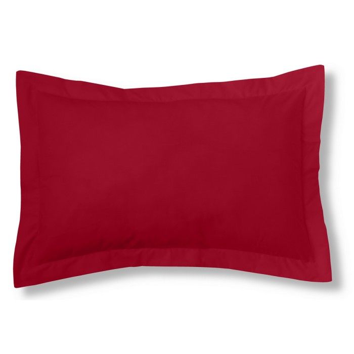 Funda de cojín 50-50 burdeos cojín 50x75 con pestaña