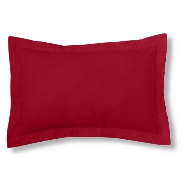 Funda de cojín 50-50 burdeos cojín 50x75 con pestaña