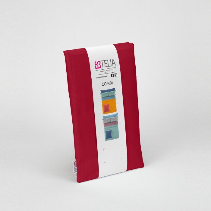 Funda de cojín 50-50 burdeos presentación