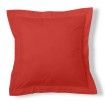 Funda de cojín 50-50 rojo amapola cojín 55x55 con pestaña