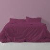Funda nórdica lisa algodón poliéster morado vista frontal