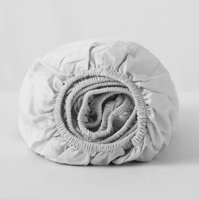 Sábana bajera ajustable de algodón orgánico color blanco - Qutun - Imagen de producto