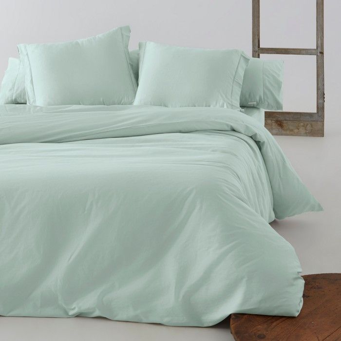 Funda nórdica de algodón orgánico color hielo - Qutun - Vista frontal