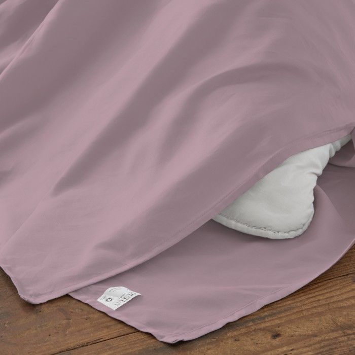 Funda nórdica de algodón orgánico color néctar - Qutun - Cierre en tapa y solapa