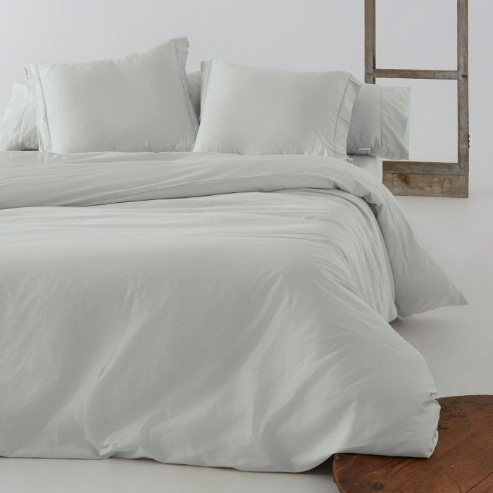 Funda nórdica de algodón orgánico color perla - Qutun - Vista frontal