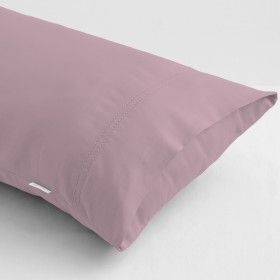 Funda almohada algodón orgánico con doble pespunte color néctar - Qutun - Detalle de doble pespunte