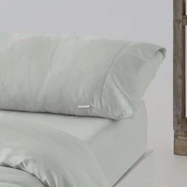 Funda almohada algodón orgánico con vainica color perla - Qutun - Aproximación