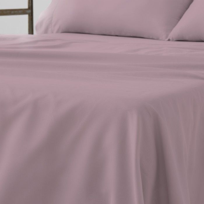 Juego de sábanas de algodón orgánico con doble pespunte color néctar - Qutun - Detalle encimera