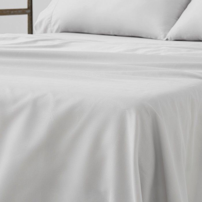 Juego de sábanas algodón orgánico con vainica color blanco - Qutun - Detalle encimera