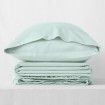 Juego de sábanas algodón orgánico con vainica color hielo - Qutun - Bodegón
