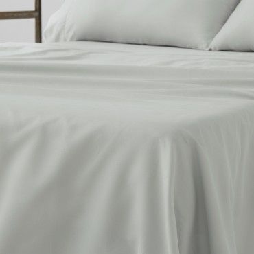 Juego de sábanas algodón orgánico con vainica color perla - Qutun - Detalle encimera