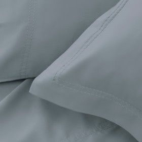 Funda de cojín algodón orgánico con doble pespunte color ceniza - Qutun - Detalle