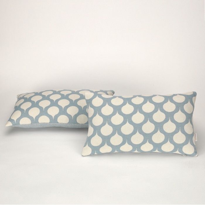 Funda cojín Astún color aqua - Qutun - 30x50 cm