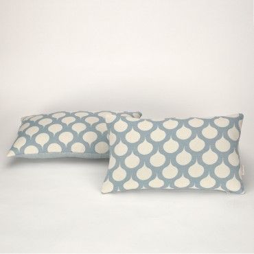 Funda cojín Astún color aqua - Qutun - 30x50 cm