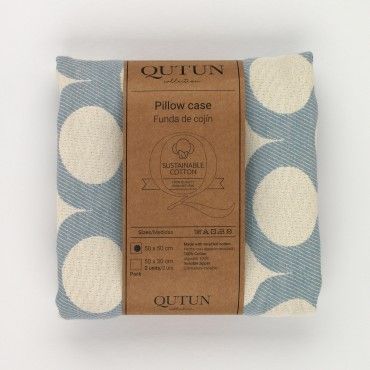 Funda cojín Astún color aqua - Qutun - Presentación